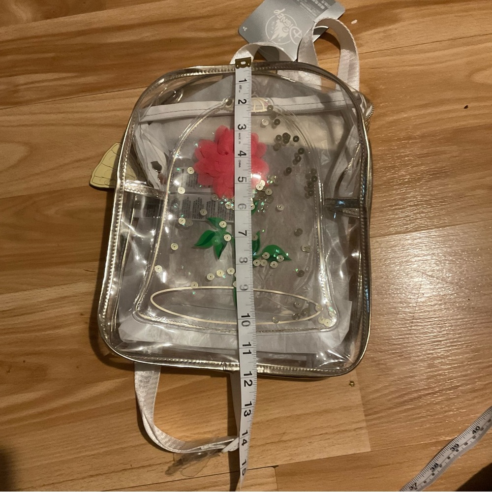 Disney belle beauty & the beast Clear Backpack glass covered rose - Picture 4 of 5